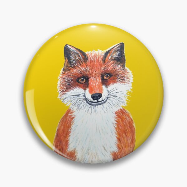 Item preview,  fox on yellow with sunflower designed and sold by MagentaRose.