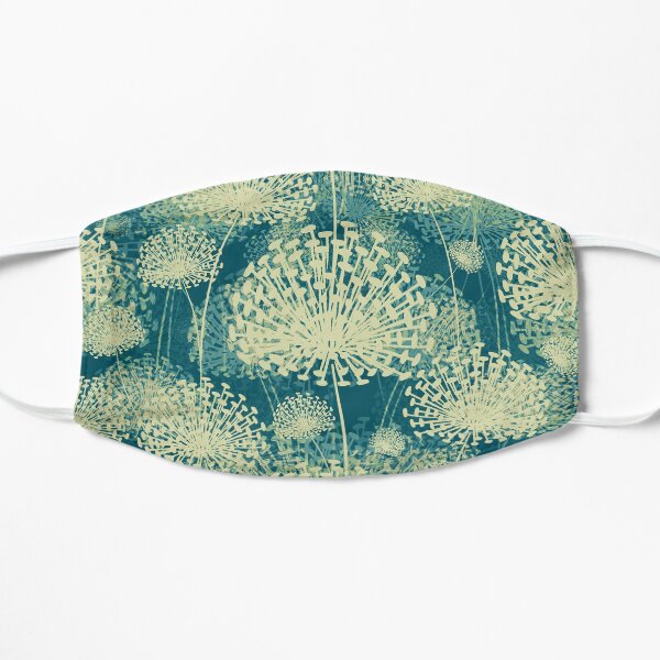 Dandelions vintage blue Flat Mask