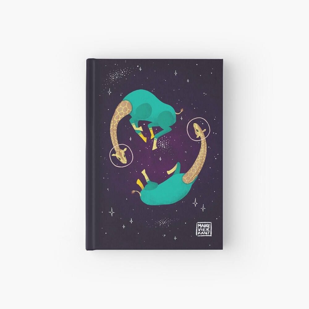 Space Giraffes Hardcover Journal