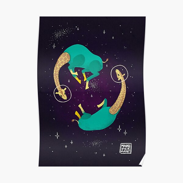 Space Giraffes Poster