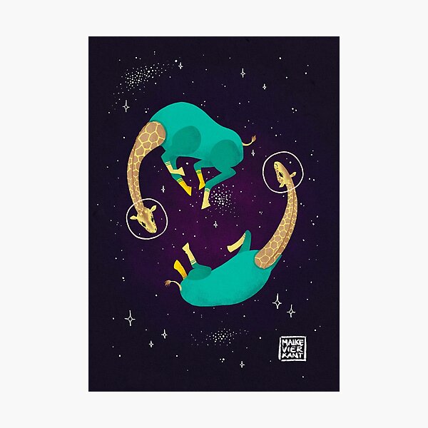 Space Giraffes Photographic Print