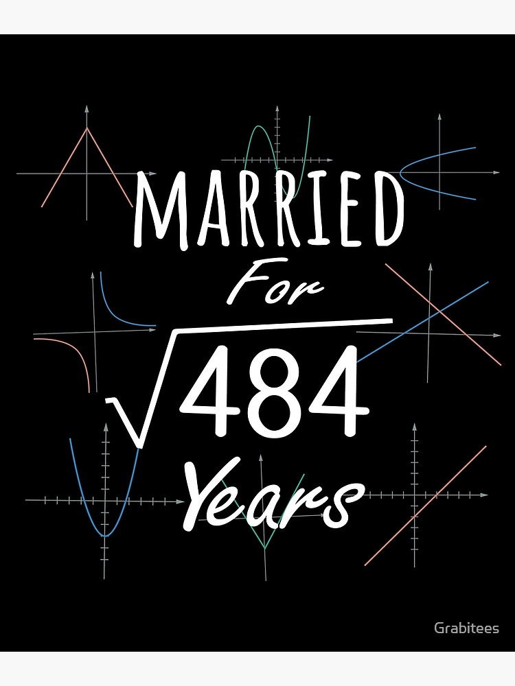 math-22nd-anniversary-gift-married-square-root-of-484-years-graphic