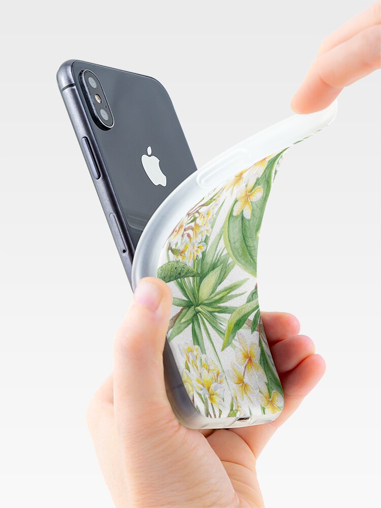 Alternate view of Watercolor Tropical Plants iPhone Case & Cover