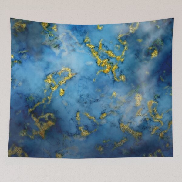 Item preview, Blue Marble with Gold Veins designed and sold by RoxanneG.