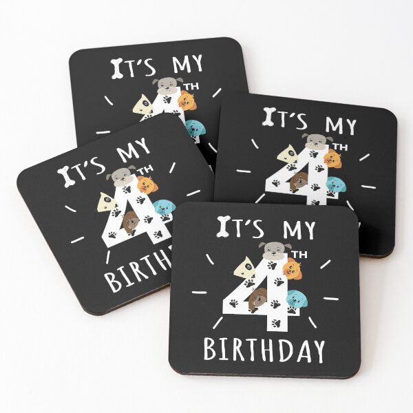 Item preview, It's My 4th Birthday Dog Lover Theme 4 Years Old Puppy product designed and sold by Grabitees.