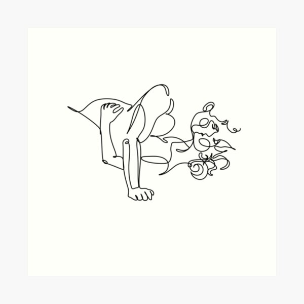 Beautiful couple is having sex on bed Art Print
