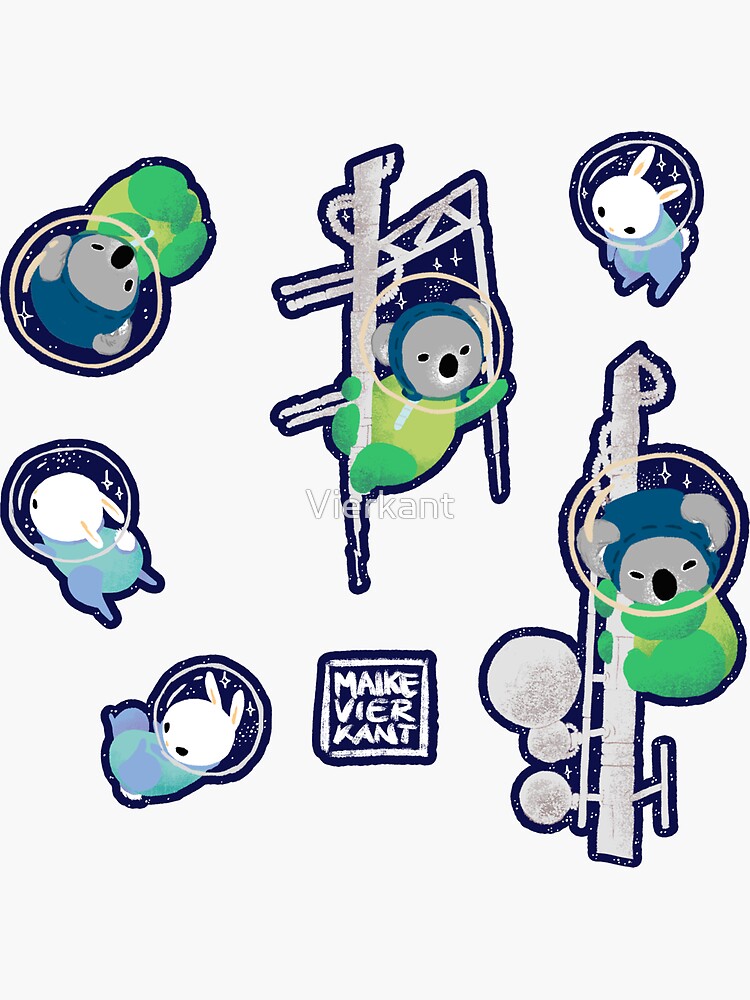 Space Animals Sticker Set 2 by Vierkant