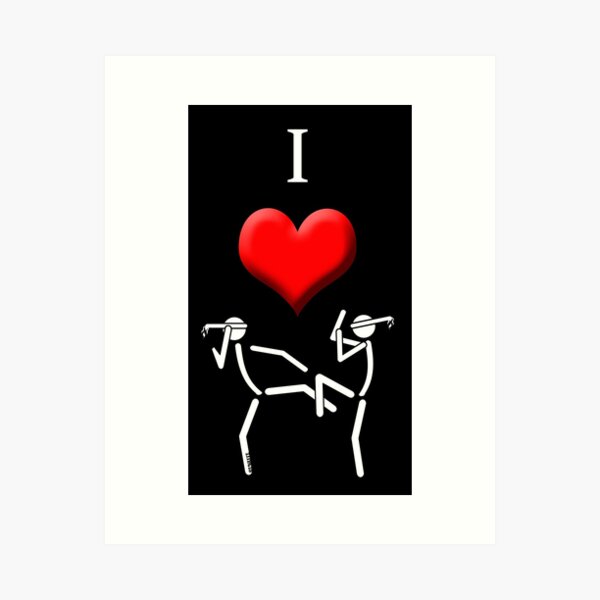 I Love Muaythai Art Print