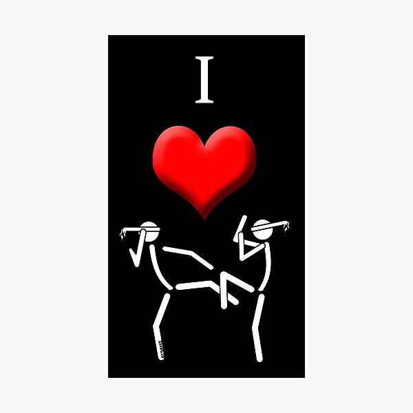 I Love Muaythai Photographic Print