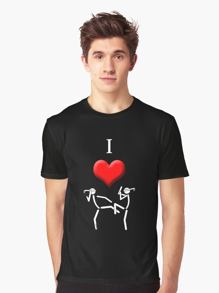 Thumbnail 1 of 5, Graphic T-Shirt, I Love Muaythai designed and sold by RJArts.