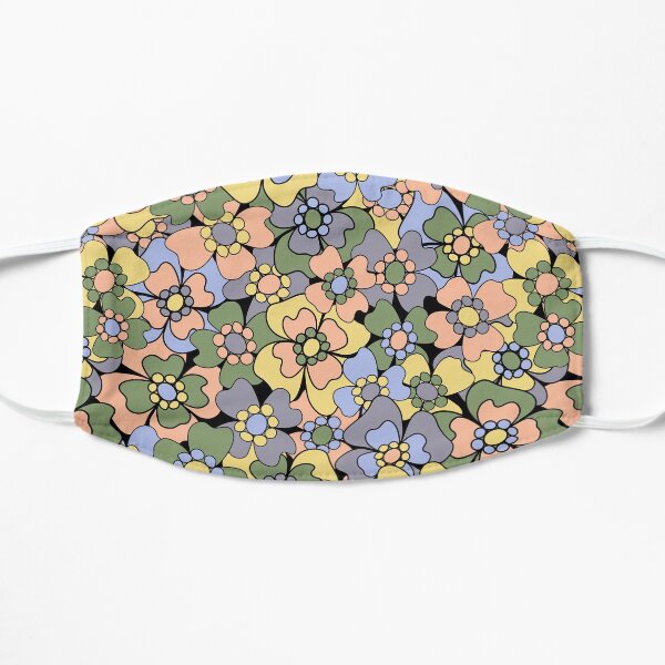 Flower Doodle LineArt Collection Seamless Surface Pattern Mask