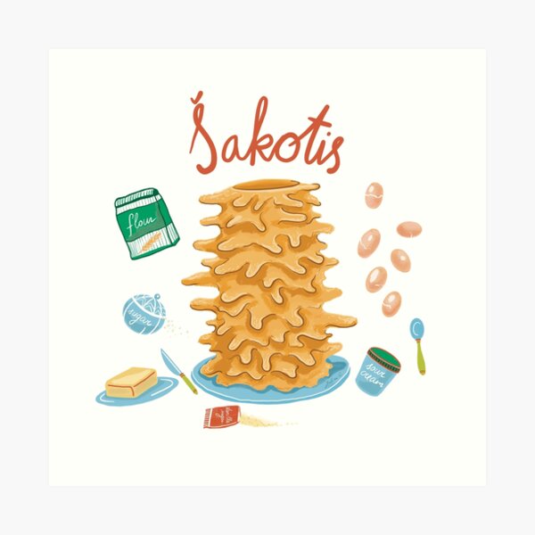 Šakotis - Sękacz- Prügelkrapfen Art Print