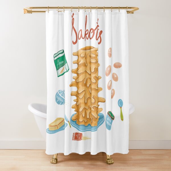 Šakotis - Sękacz- Prügelkrapfen Shower Curtain