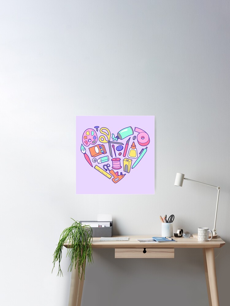 Heart Supplies Sticker for Sale by maddidoodles