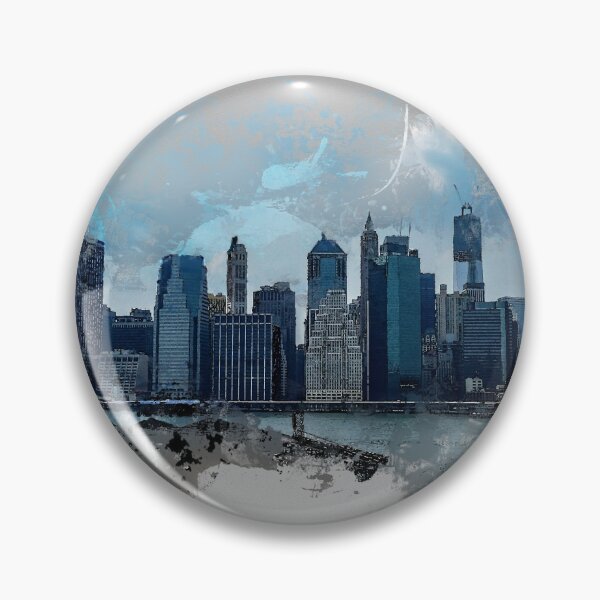 Item preview, Watercolor New York - NYC Lower Manhattan Skyline in New York City designed and sold by r-silver.