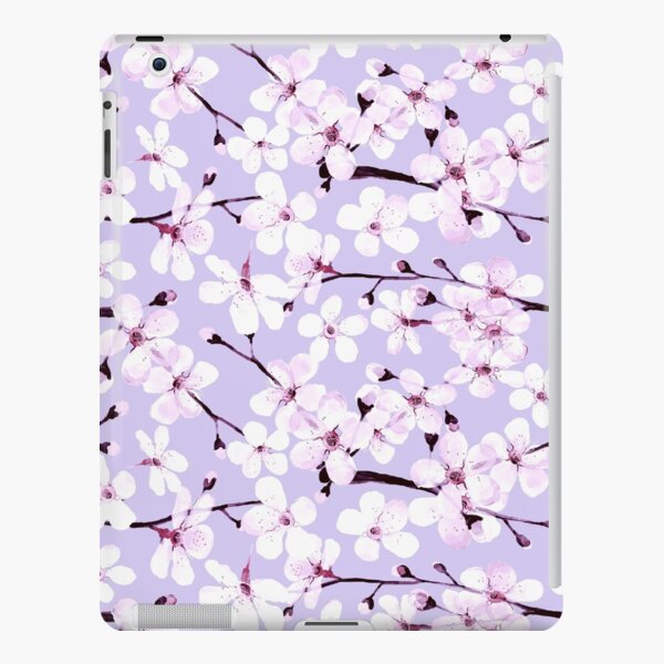 Cherry Blossom on grey/ lavender iPad Snap Case