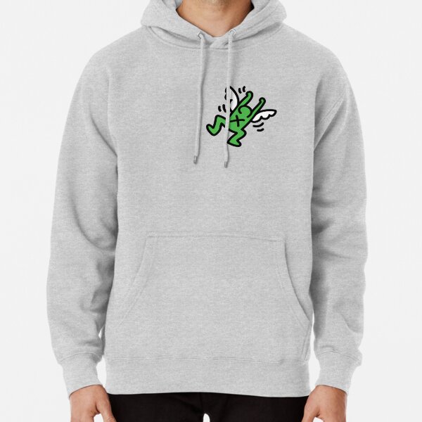 Haring green angel Pullover Hoodie