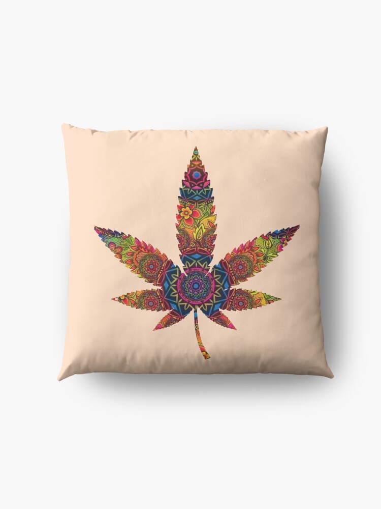 Alternate view of Mandala weed Floor Pillow