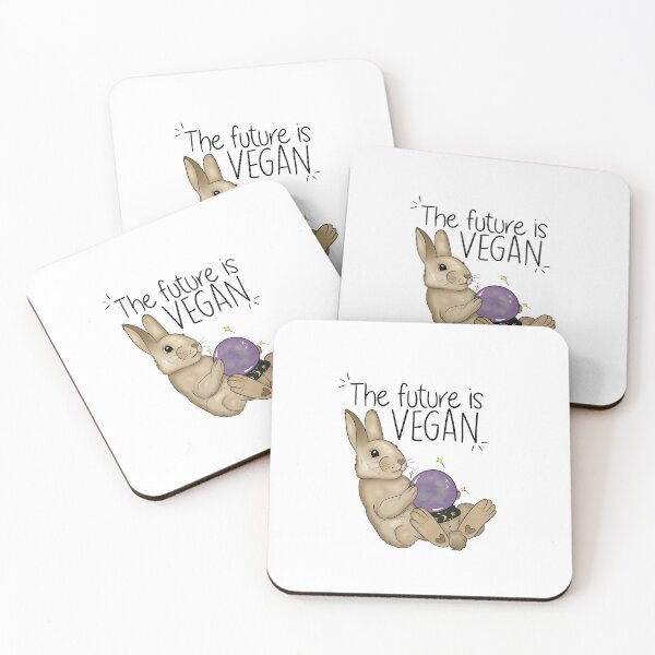 Item preview, The future is vegan bunny rabbit designed and sold by Nmdrawsx.