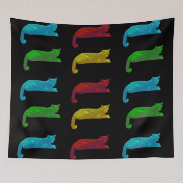 Item preview, Cats - Pop Art on a black background designed and sold by MarionsArt.