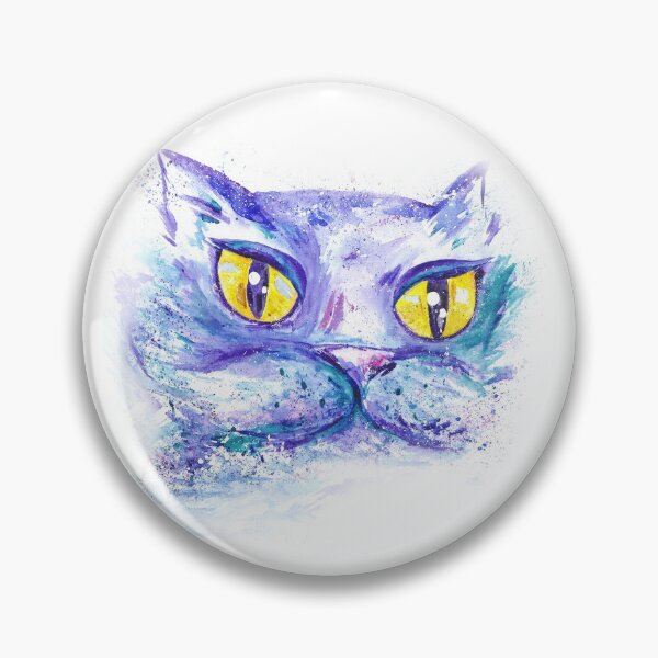 Item preview, Blue Impressionism Watercolor Cat designed and sold by kisikoida.
