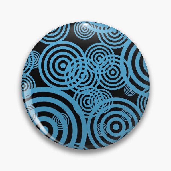 Item preview, Hypnotizing circles - blue on black designed and sold by MarionsArt.