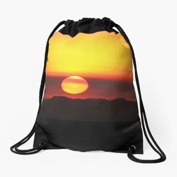 Dramatic African Sunset Savanna Landsacape Drawstring Bag