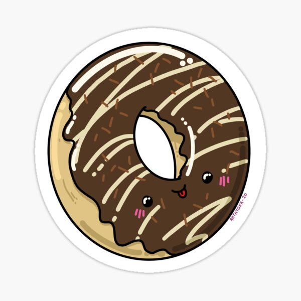 Triple chocolate donut Sticker