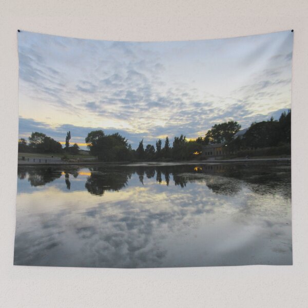 Item preview, Exhibition Park Lake Newcastle Sunset Sky Reflection In Water designed and sold by Andrew Morrell.