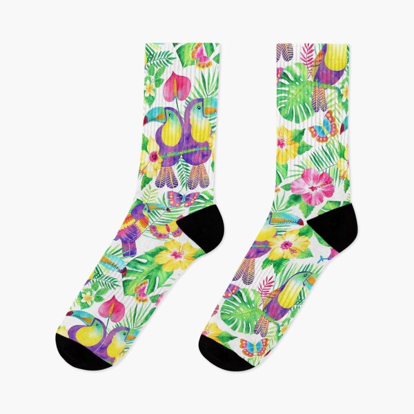 Item preview, Toucans and Tropical Leaves All Over Pattern designed and sold by KConfetti.