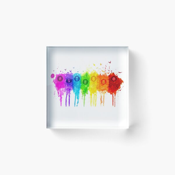 Item preview, Seven Chakra Watercolors With Symbols designed and sold by serenaking.