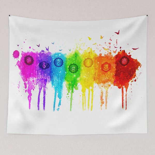 Item preview, Seven Chakra Watercolors With Symbols designed and sold by serenaking.