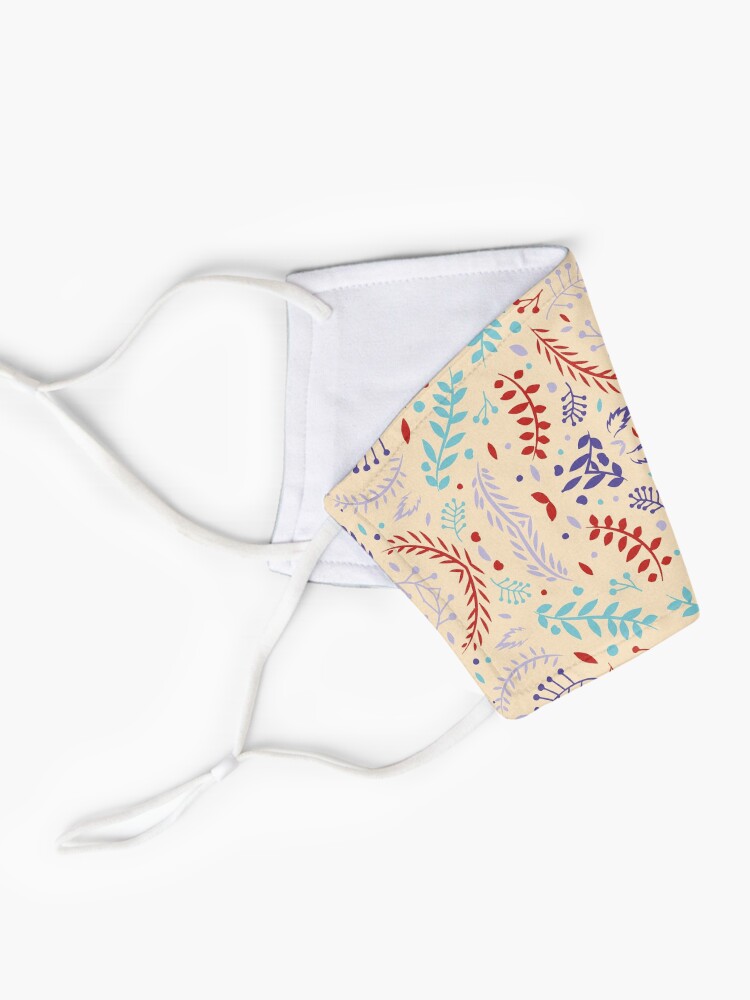 Alternative Ansicht von Schönes Blatt Botanik Stil Design Geschenk mit Blumen Blüten und Blättern Maske