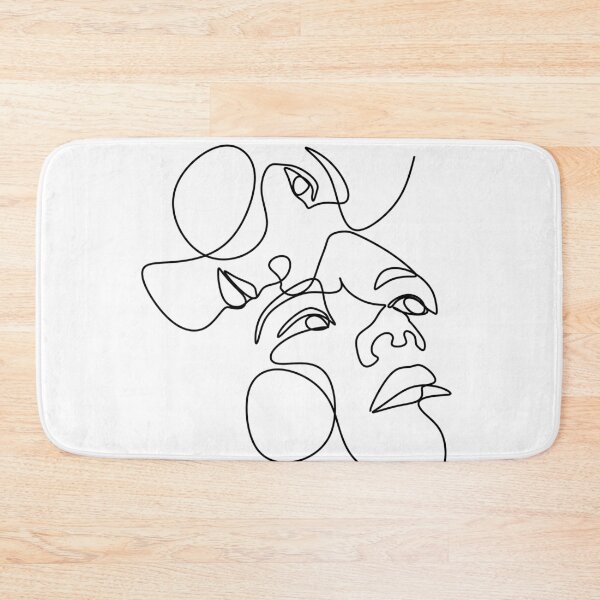 Item preview, Love line art print. Minimalist faces. Man and woman. Symbol of love designed and sold by OneLinePrint.