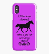 Who Needs Diamonds...Equestrian Horse iPhone & iPod Cases iPhone Case