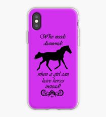 Who Needs Diamonds...Equestrian Horse iPhone & iPod Cases iPhone Case