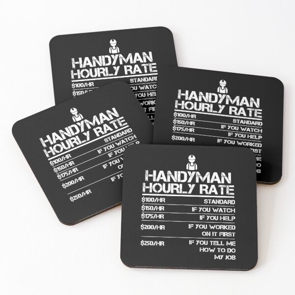 Item preview, Handyman Hourly Rate Funny Gift Shirt For Men Labor Rates designed and sold by Orange Pieces.