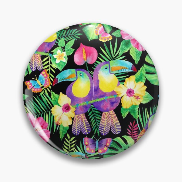 Item preview, Toucans and Tropical Leaves All Over Pattern designed and sold by KConfetti.
