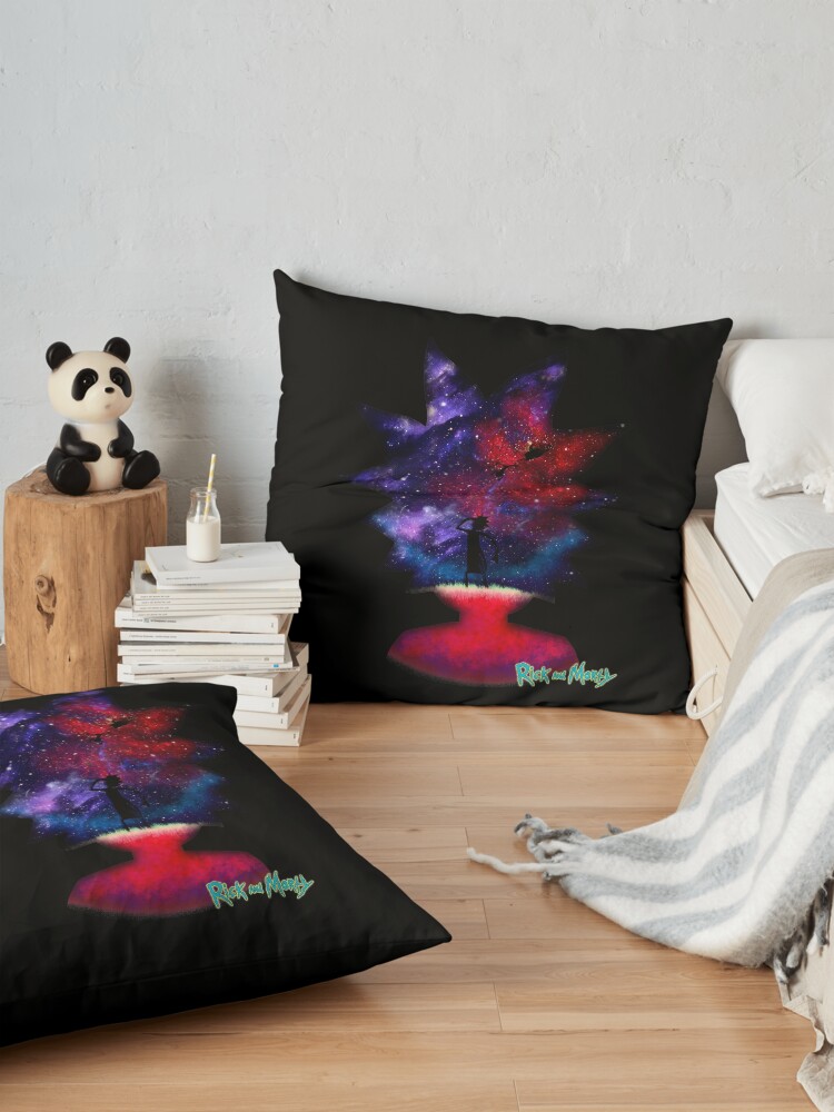 Alternate view of Ricky and Morty Lost in space Floor Pillow