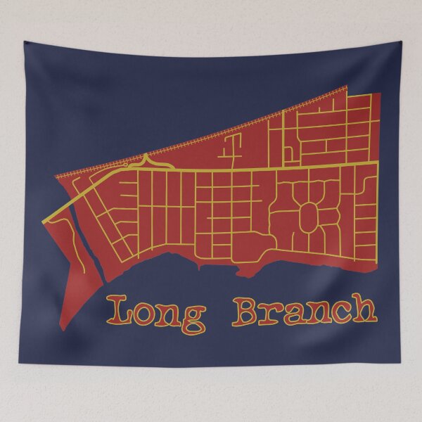 Item preview, Long Branch Map designed and sold by TeeOhGraphics.