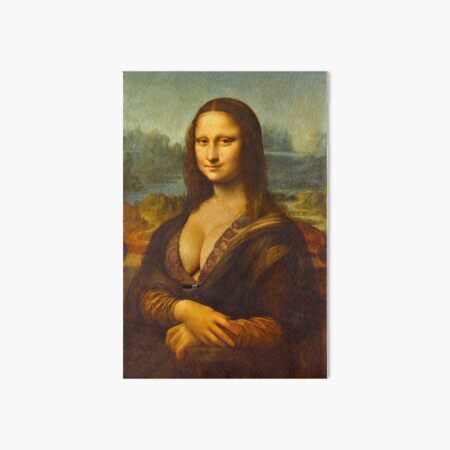 Mona Lisa Big Boobs Parody Lámina rígida