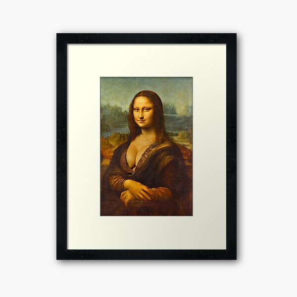 Mona Lisa Big Boobs Parody Framed Art Print by SAUHER