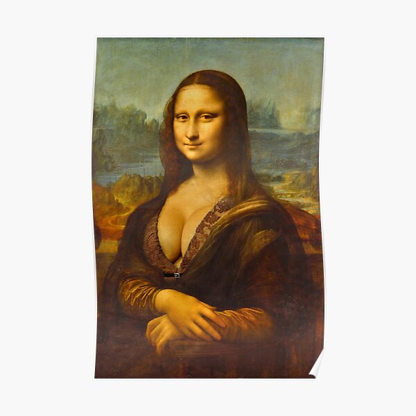 Mona Lisa Big Boobs Parody Poster