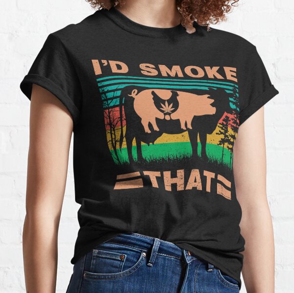  I'd Smoke That Salmon Fishing Funny Barbecue Shirts