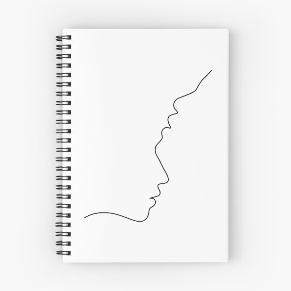 Item preview, One line couple faces. Line drawing of man and woman designed and sold by OneLinePrint.