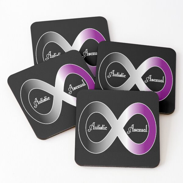 Item preview, Autistic Asexual Infinity Sign - Ace Pride, Autism Pride (White Text) designed and sold by BitterbluePine.