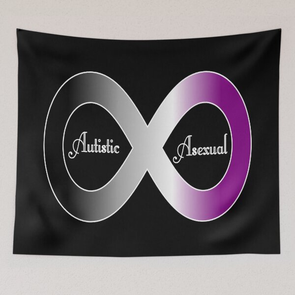 Item preview, Autistic Asexual Infinity Sign - Ace Pride, Autism Pride (White Text) designed and sold by BitterbluePine.