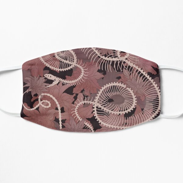 Snake Skeleton in Maroon Flat Mask