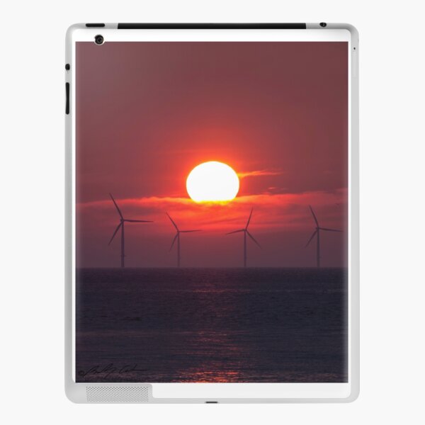 Windfarm sunset iPad Skin