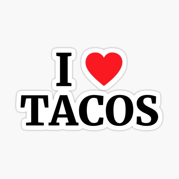 Item preview, I Love Tacos Heart  designed and sold by Vanover Designs.